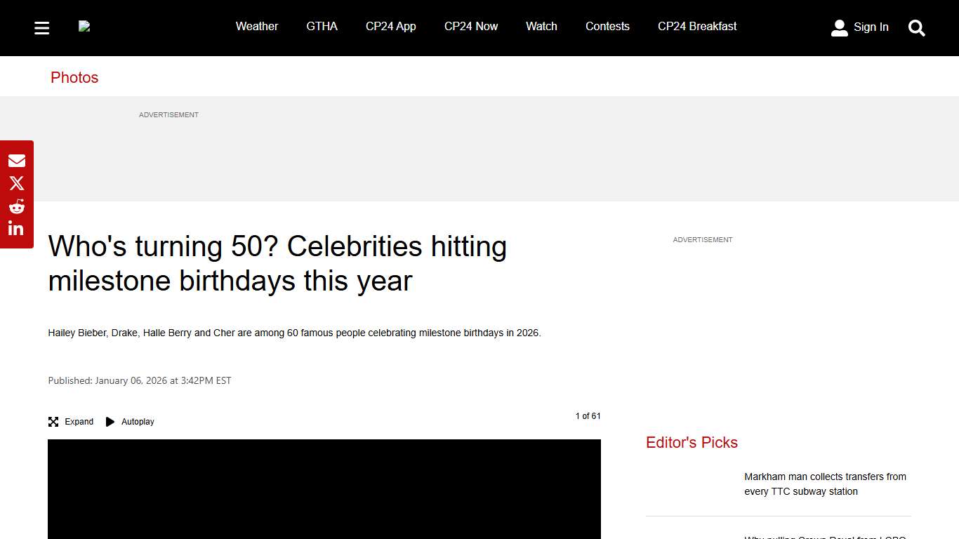 Who's turning 50? Celebrities hitting milestone birthdays this year – CP24