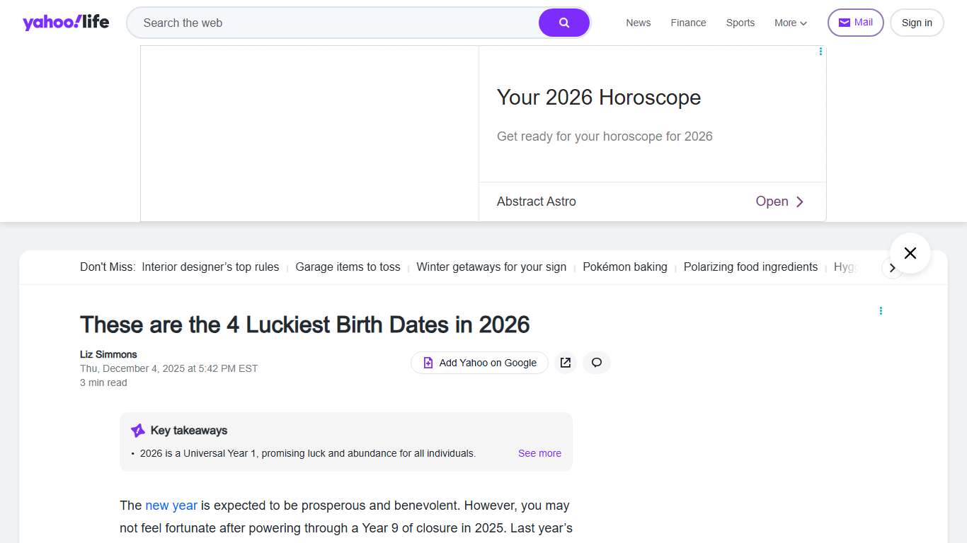 These are the 4 Luckiest Birth Dates in 2026